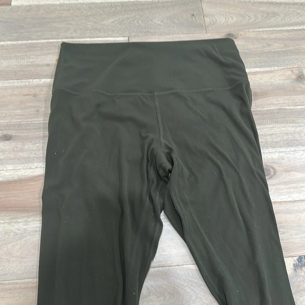 lululemon athletica dark olive green crop Leggings 4 for $20 - Picture 2 of 5